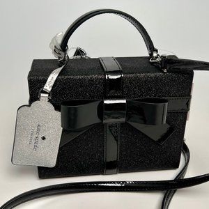 KATE SPADE WRAPPING PARTY GIFT BOX CROSSBODY PURSE GLITTER BRAND NEW WITH TAGS